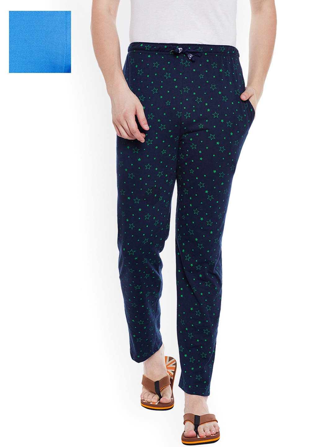 

VIMAL JONNEY Men Pack of 2 Lounge Pants D6SKYD1PRT1N_02, Turquoise blue