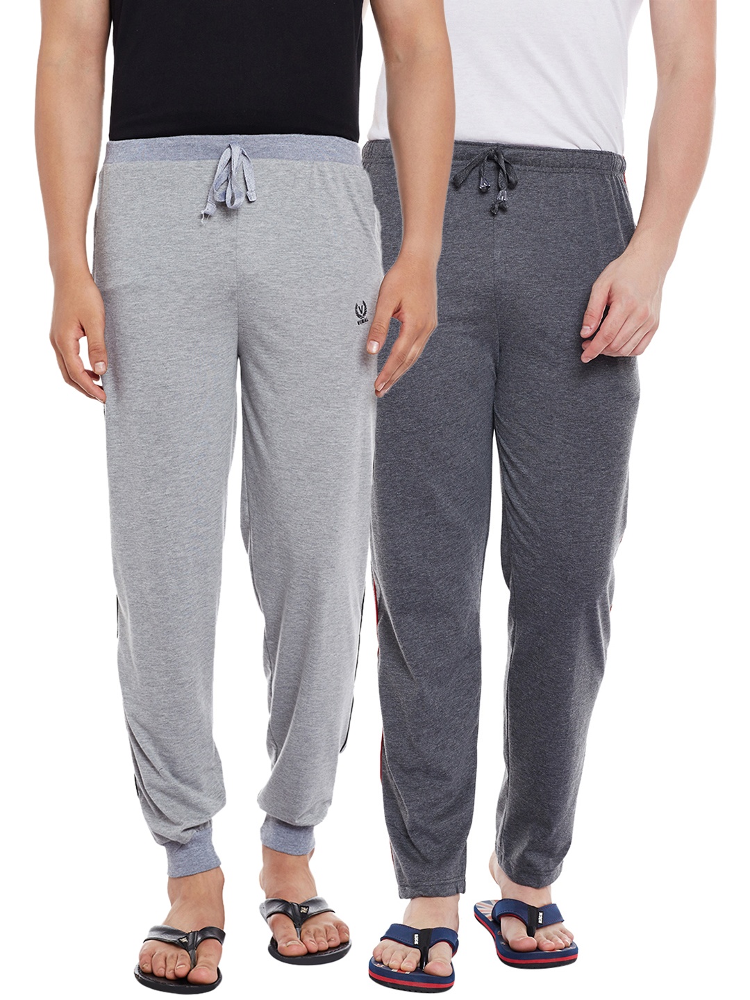 

VIMAL JONNEY Men Pack Of 2 Track Pants D1A_D8M_02, Grey