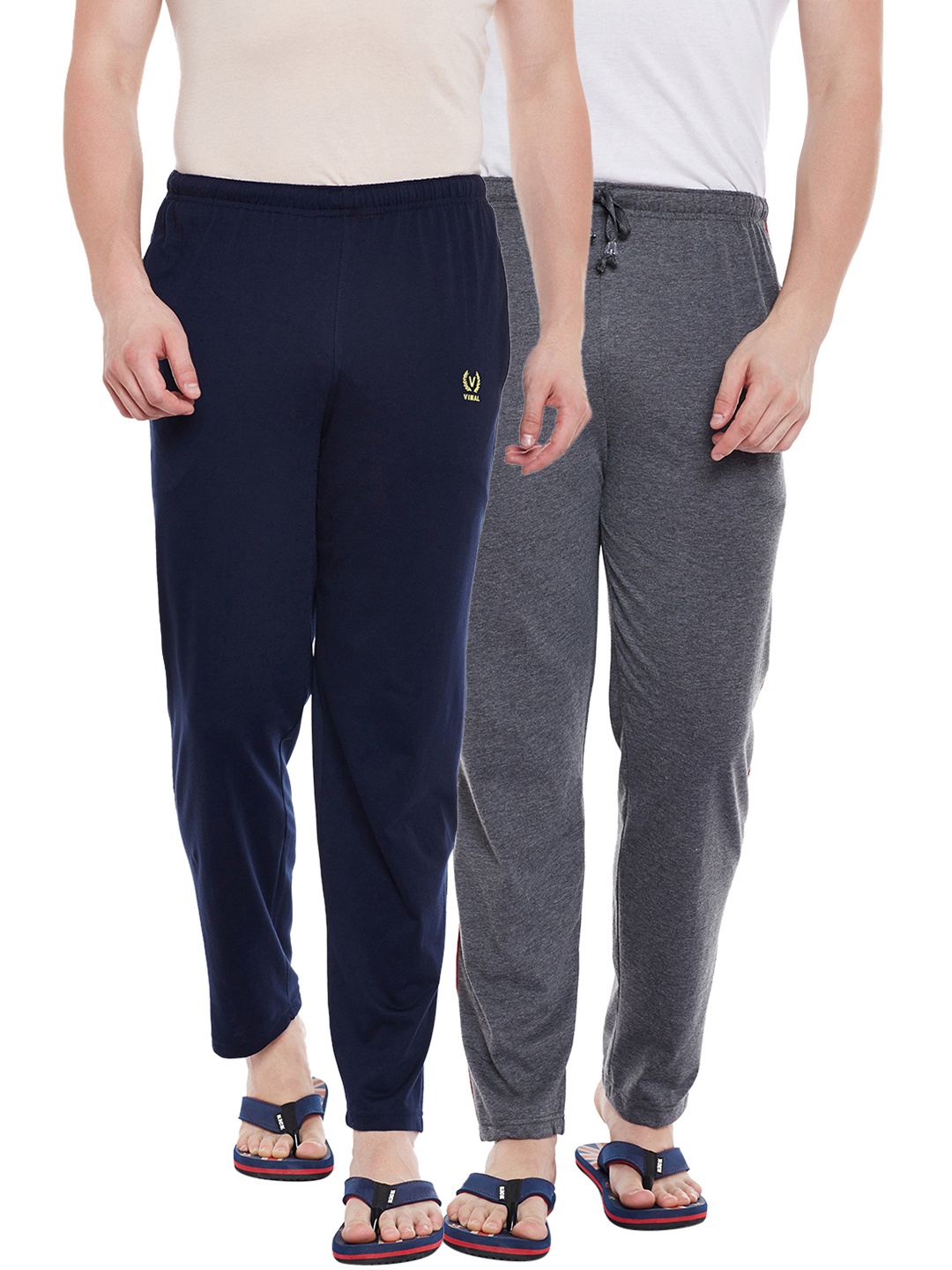 

VIMAL JONNEY Men Pack Of 2 Track Pants D1A_D10N_02, Grey