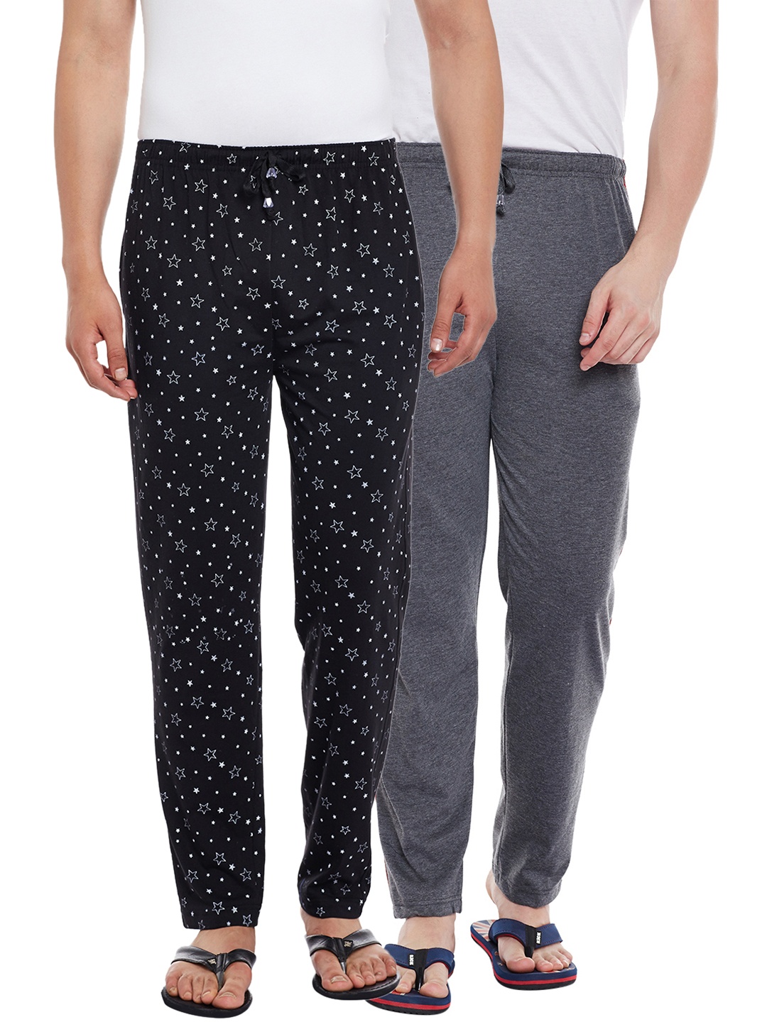 

VIMAL JONNEY Men Pack Of 2 Track Pants D1A_D1PRT1B_002, Grey