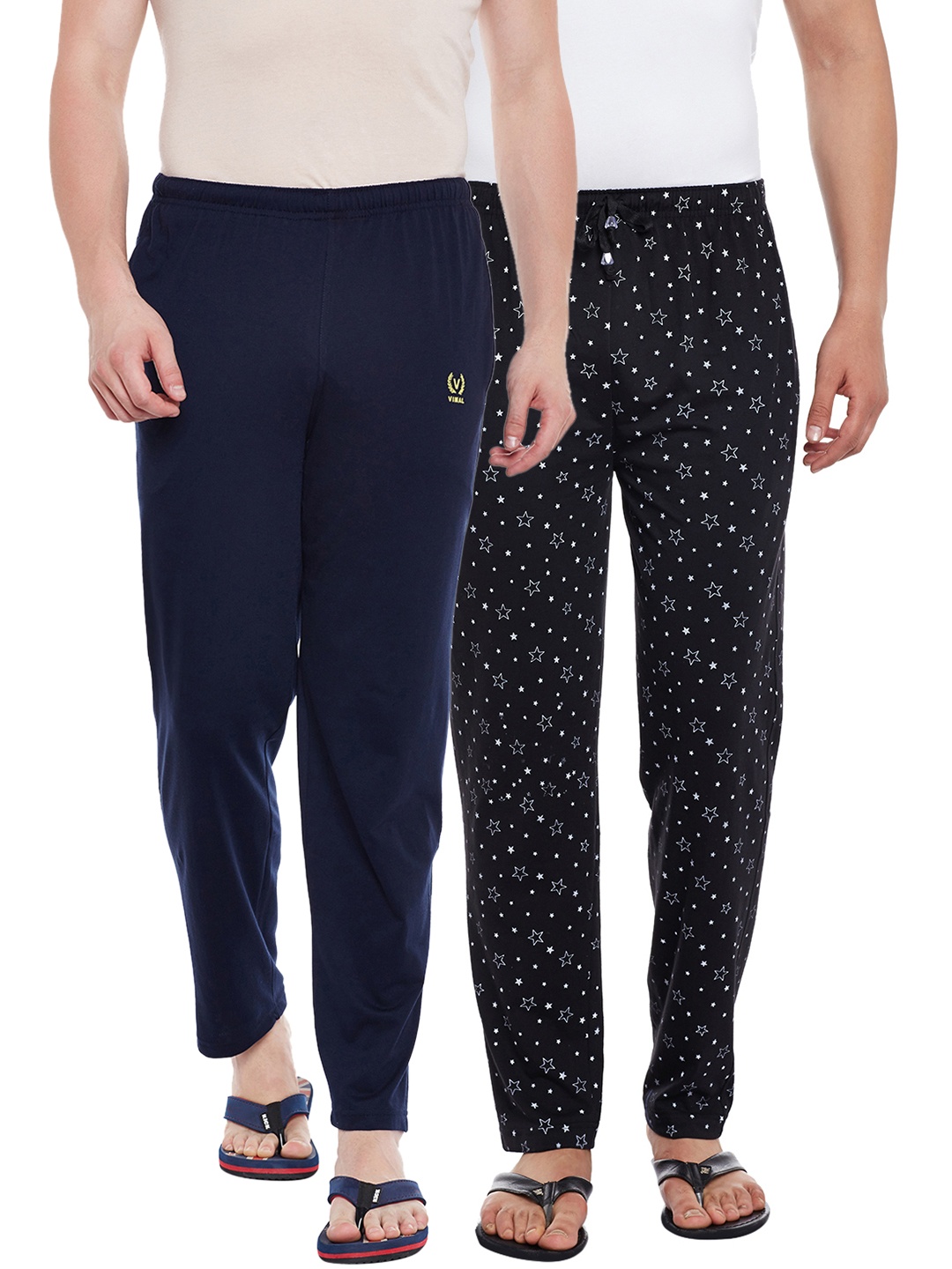 

VIMAL JONNEY Men Pack Of 2 Lounge Pants D10N_D1PRT1B_002, Navy blue