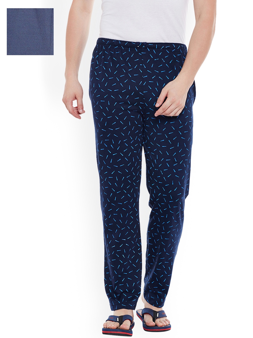

VIMAL JONNEY Men Pack of 2 Lounge Pants D6LGRAYD1PRT3N_02, Blue