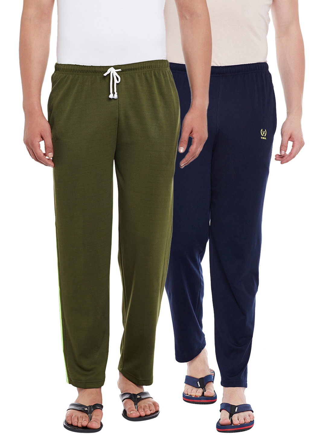 

VIMAL JONNEY Men Pack Of 2 Track Pants D10N_D6OLV_002, Navy blue