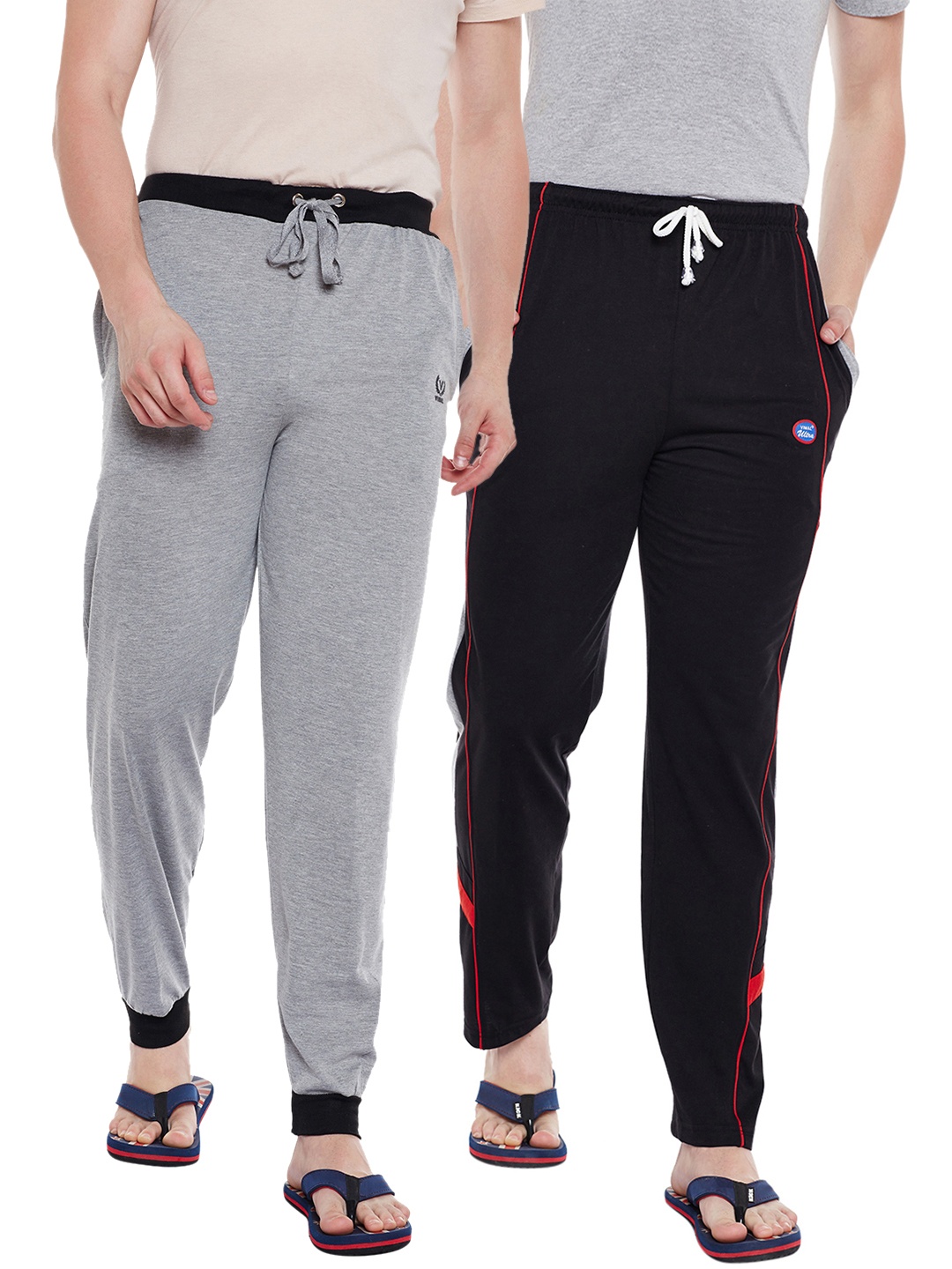 

VIMAL JONNEY Men Men Pack Of 2 Lounge Pants Combo_D7BD9M, Black