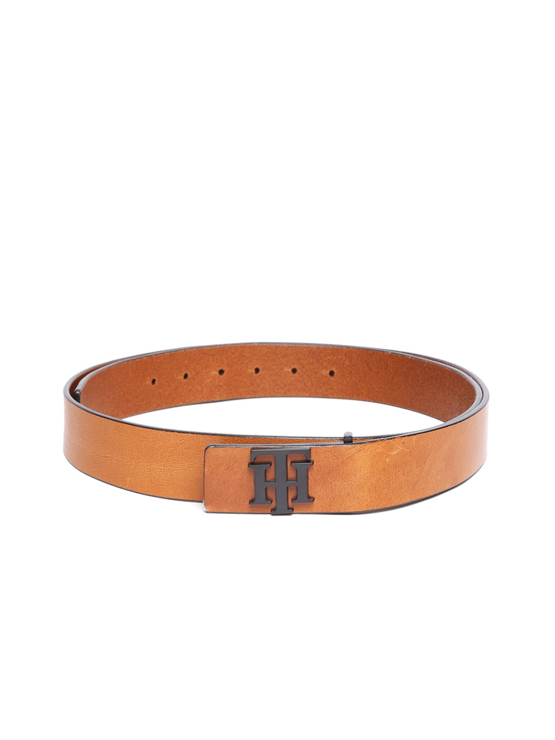 

Tommy Hilfiger Men Tan Brown Solid Leather Belt