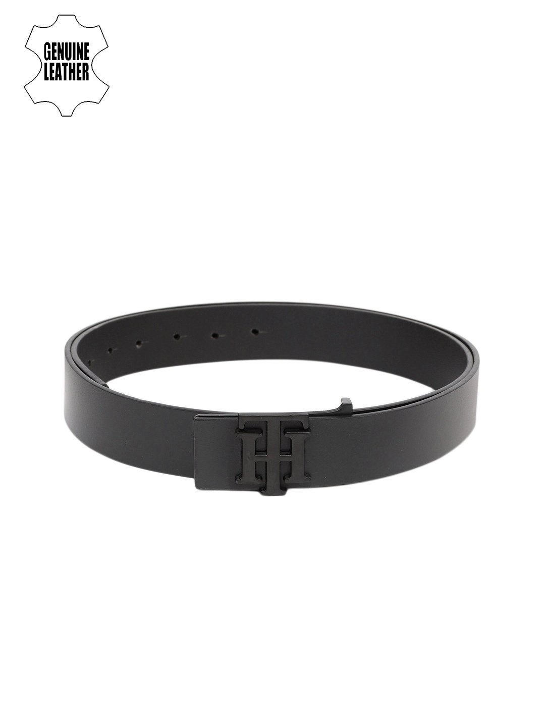 

Tommy Hilfiger Men Black Solid Genuine Leather Formal Belt