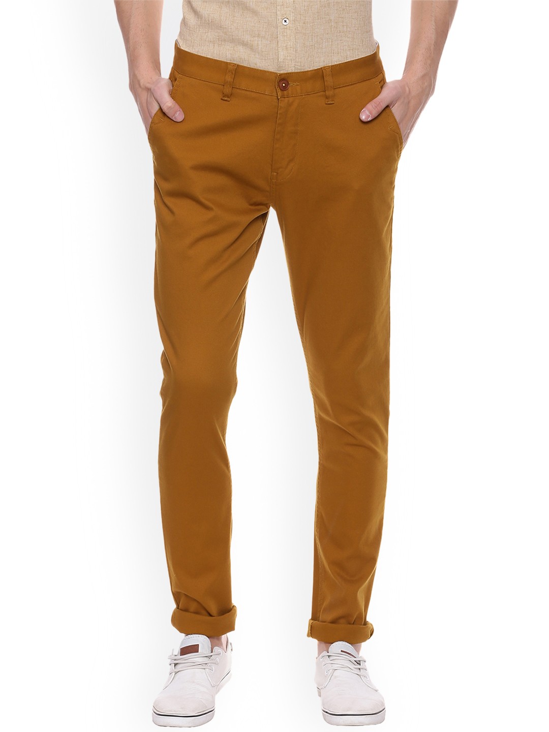 

Van Heusen Sport Men Brown Slim Fit Solid Chinos