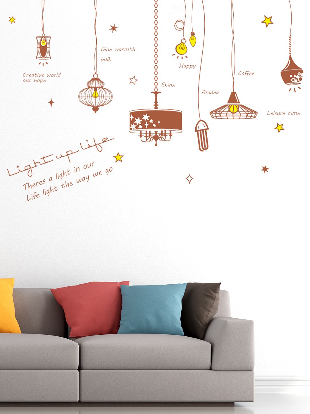 

Cortina Multicoloured Brown Printed Wall Sticker