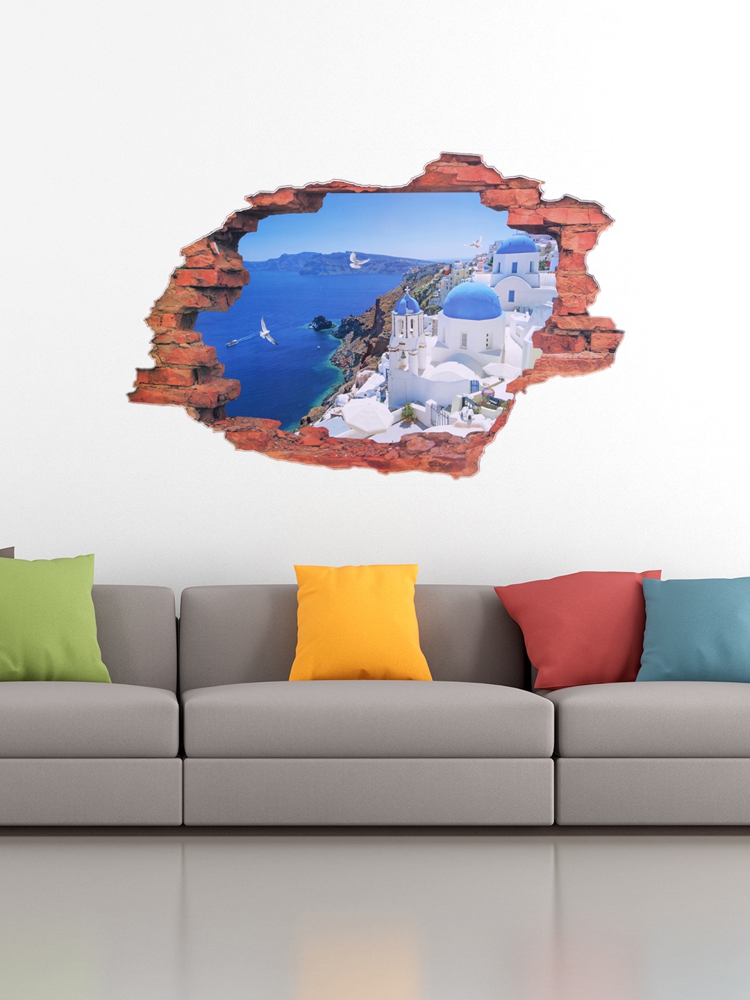 

Cortina Blue & White Printed Wall Sticker