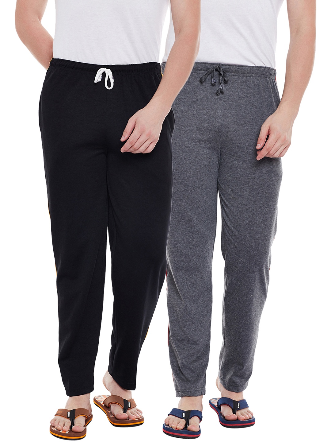

VIMAL JONNEY Men Pack Of 2 Track Pants D1A_D6B_002, Grey