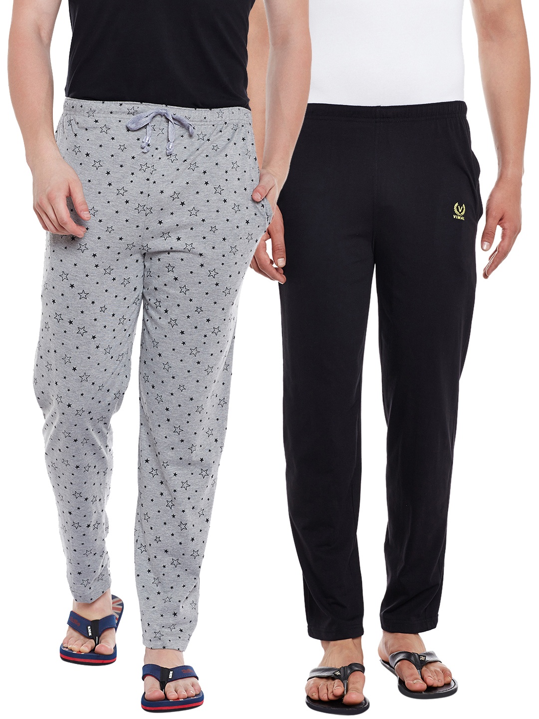 

VIMAL JONNEY Men Pack Of 2 Lounge Pants D10B_D1PRT1M_002, Black