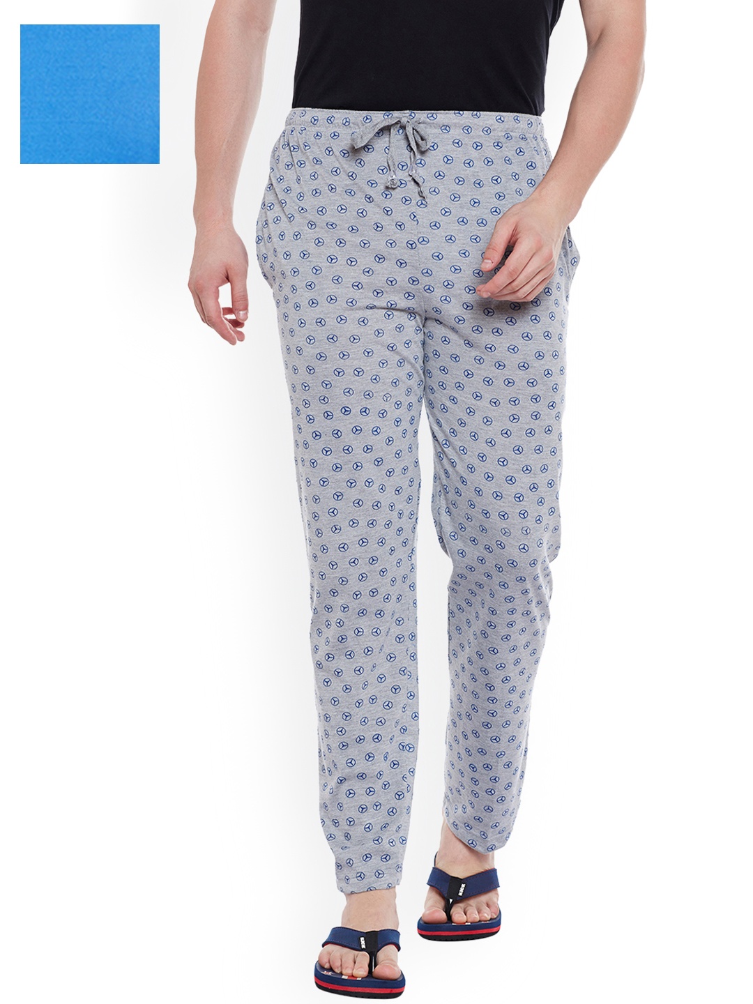 

VIMAL JONNEY Men Pack of 2 Lounge Pants D6SKYD1PRT4M_02, Turquoise blue