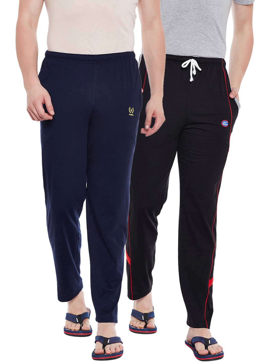 

VIMAL JONNEY Men Pack Of 2 Track Pants D10N_D7B_002, Navy blue