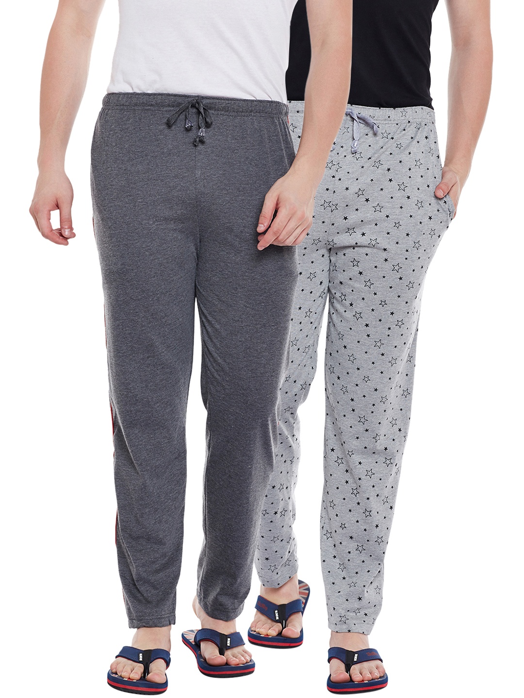

VIMAL JONNEY Men Pack Of 2 Track Pants D1A_D1PRT1M_002, Grey