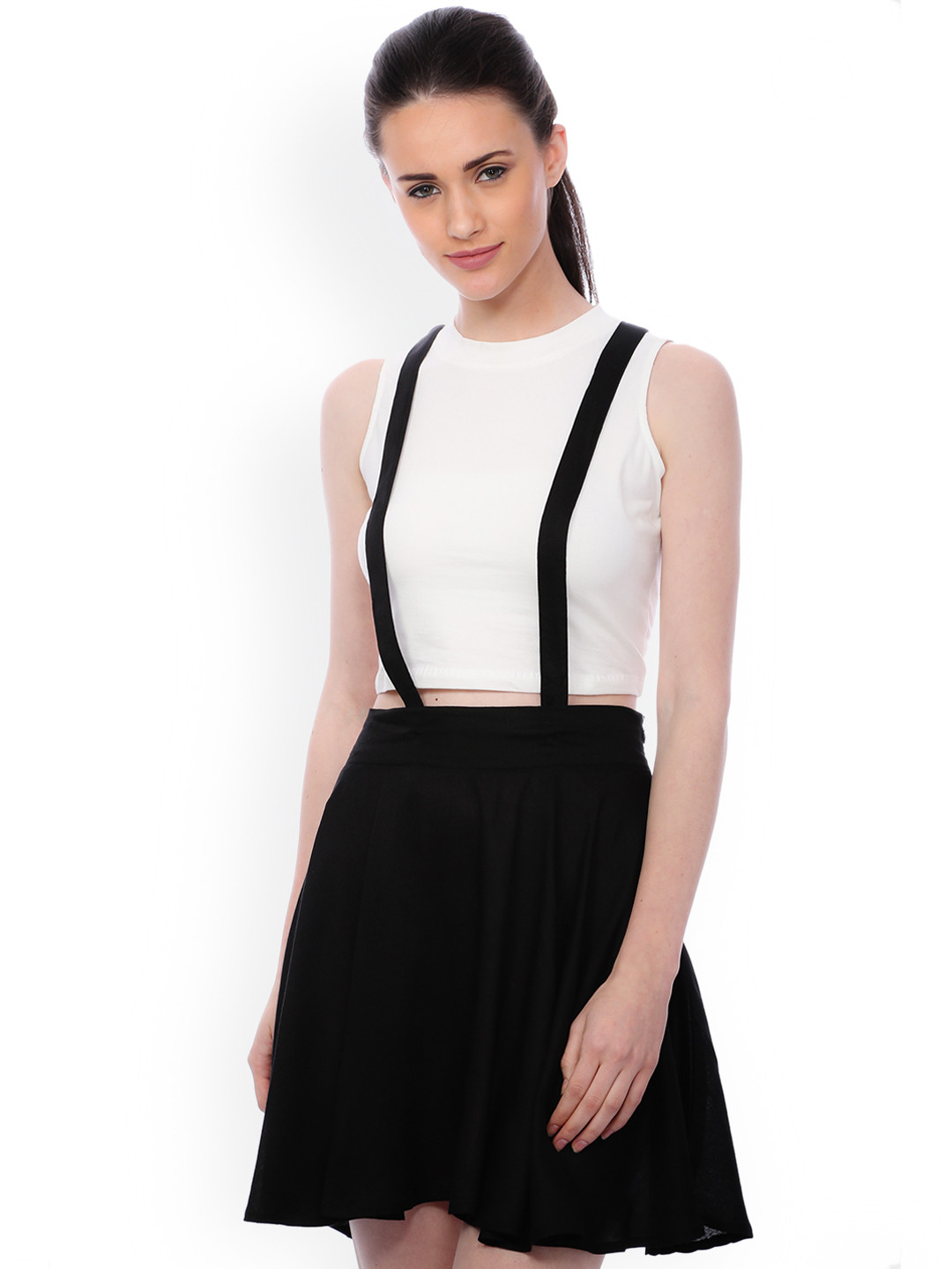 

SCORPIUS Women Black Solid Flared Skirt