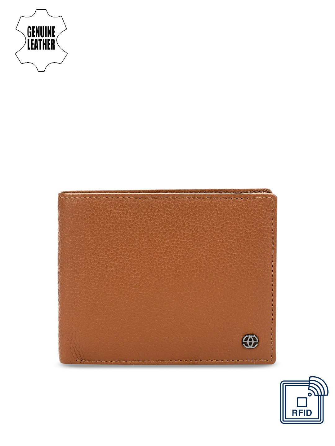 

Eske Men Brown Textured Two Fold Leather Wallet
