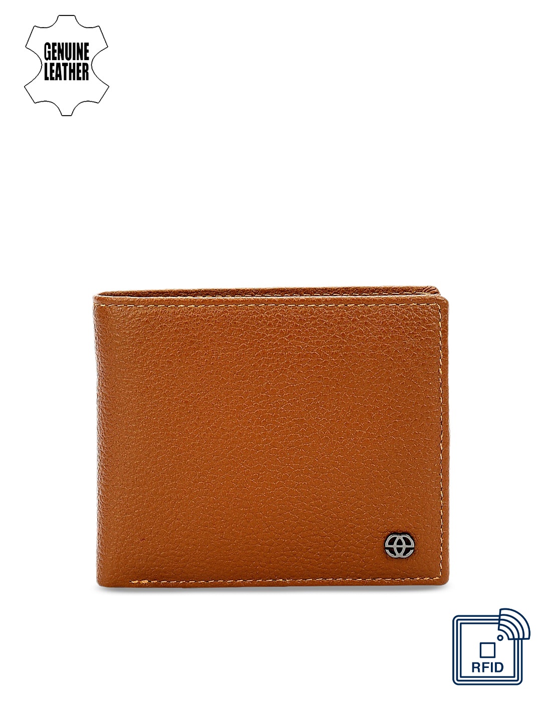 

Eske Men Brown Textured Two Fold Leather Wallet
