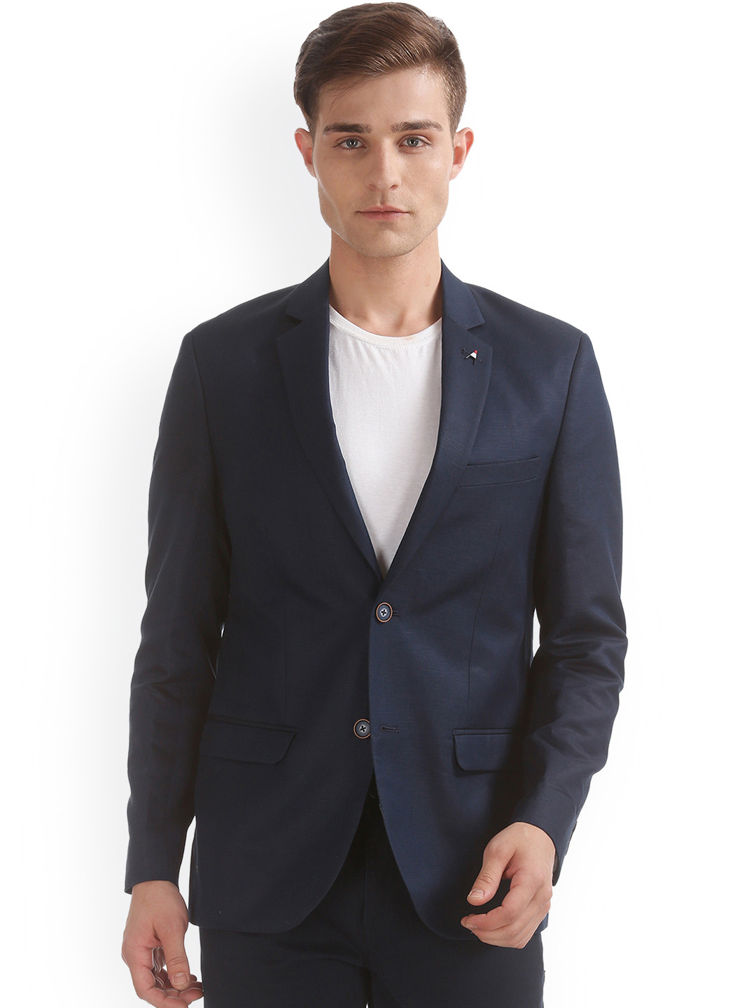 

Arrow Sport Men Navy Blue Regular Fit Single Breasted Blazer