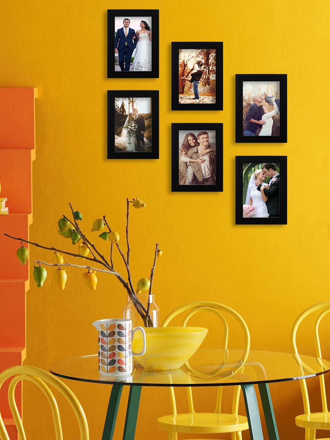 

Random Set of 6 Black Photo Frames