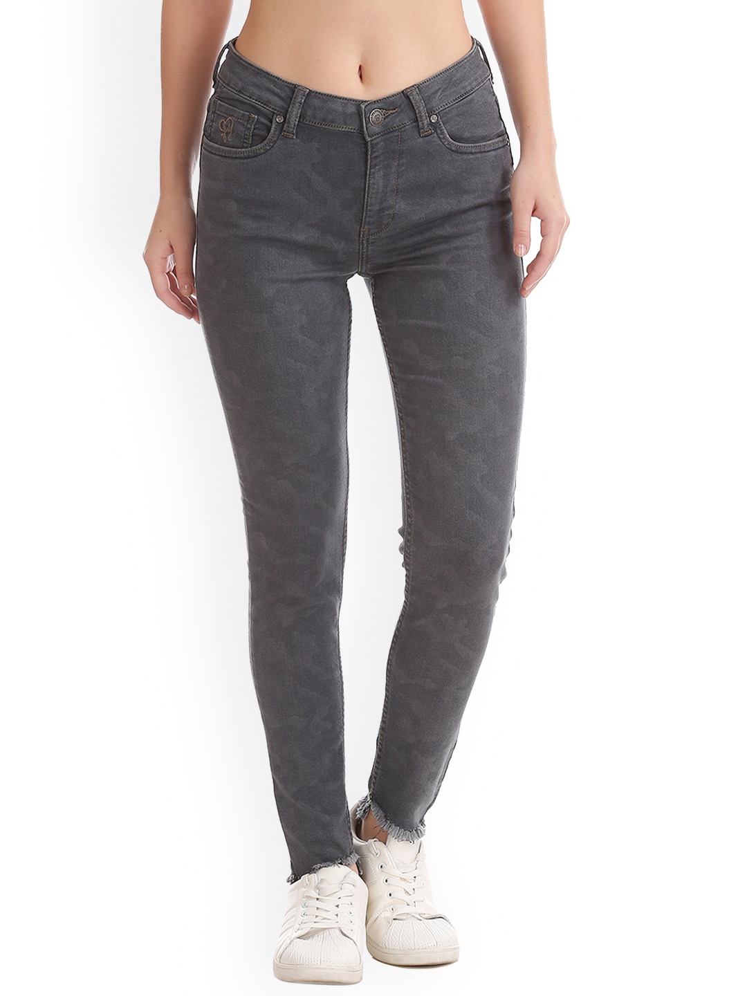 

Flying Machine Women Grey Skinny Fit Mid-Rise Clean Look Jeans