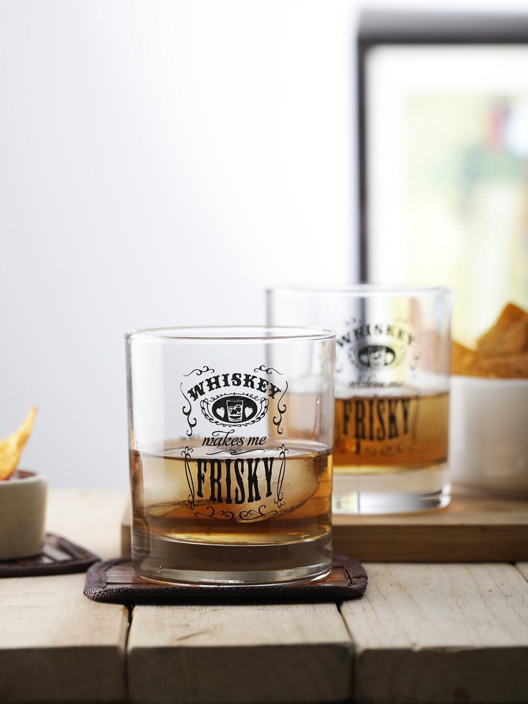 

EK DO DHAI Set Of 2 Friskey Whiskey, Transparent