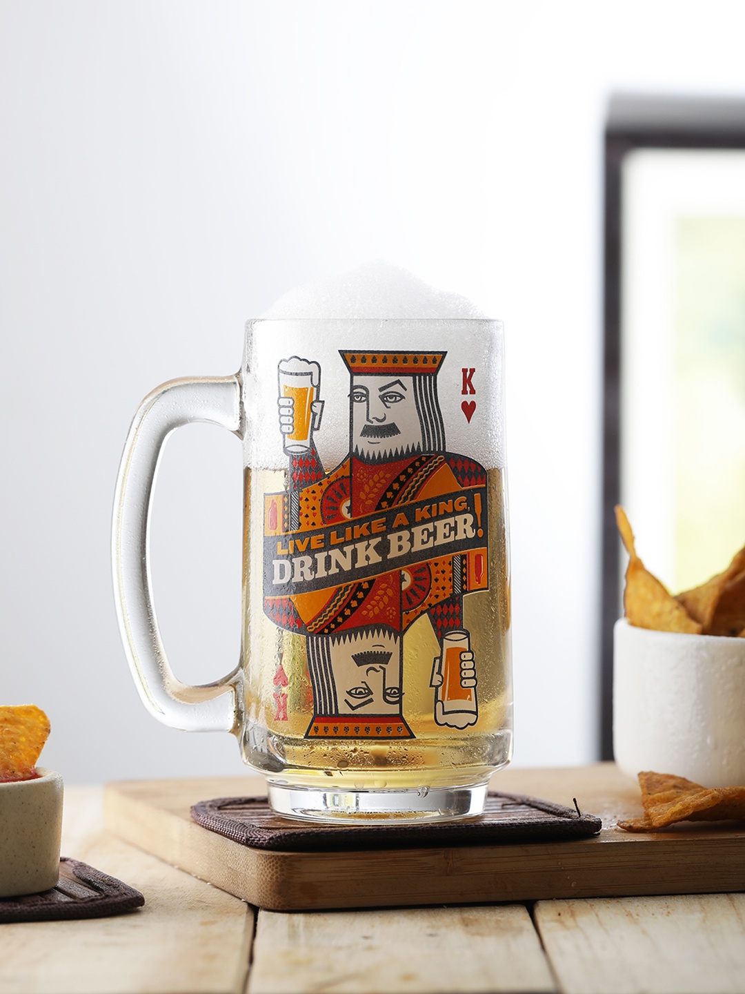 

EK DO DHAI King's Life Beer Mug, Transparent