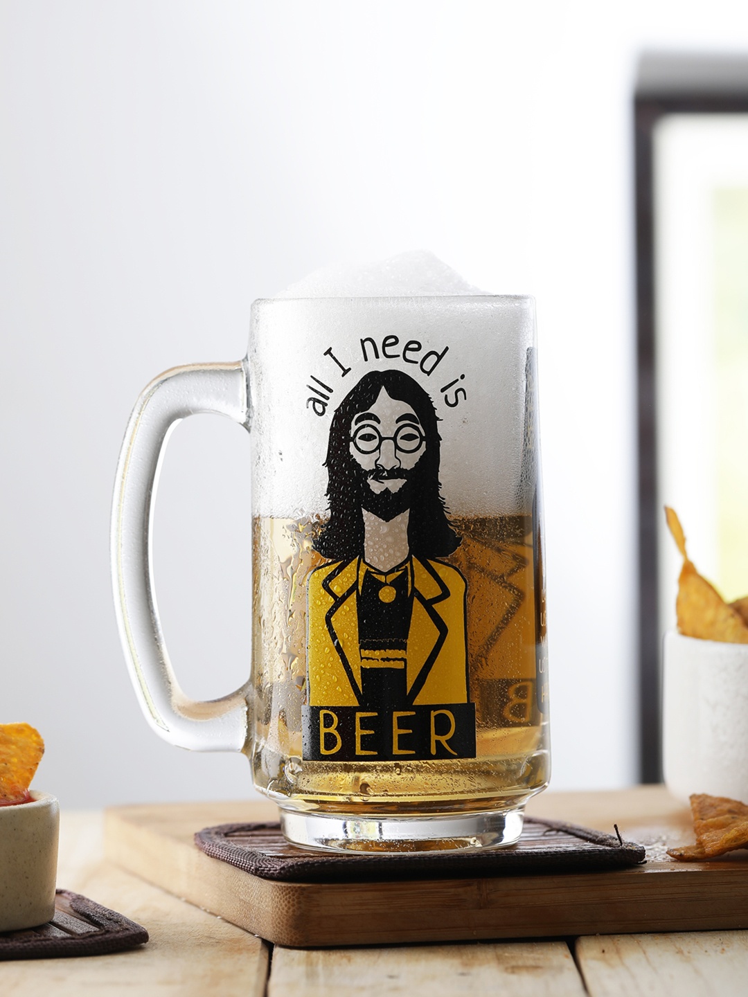 

EK DO DHAI LENON Beer Mug 355 ml, Transparent