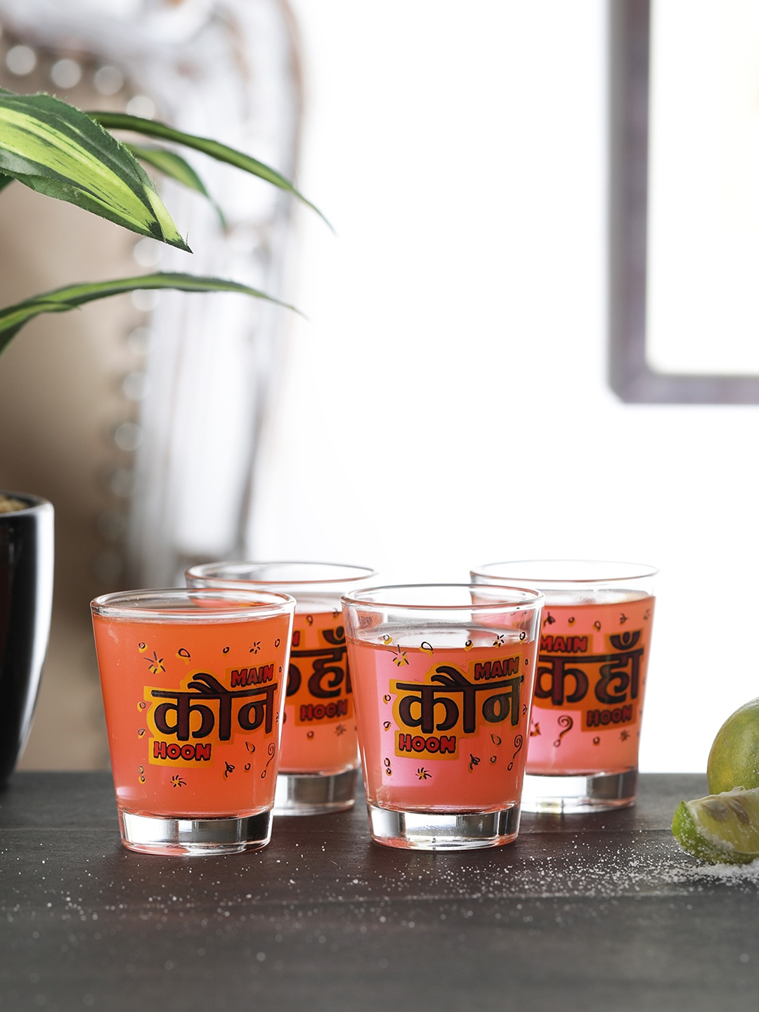 

EK DO DHAI Set of 4 MEMORY LOSS Shot Glass 60 ml, Multi