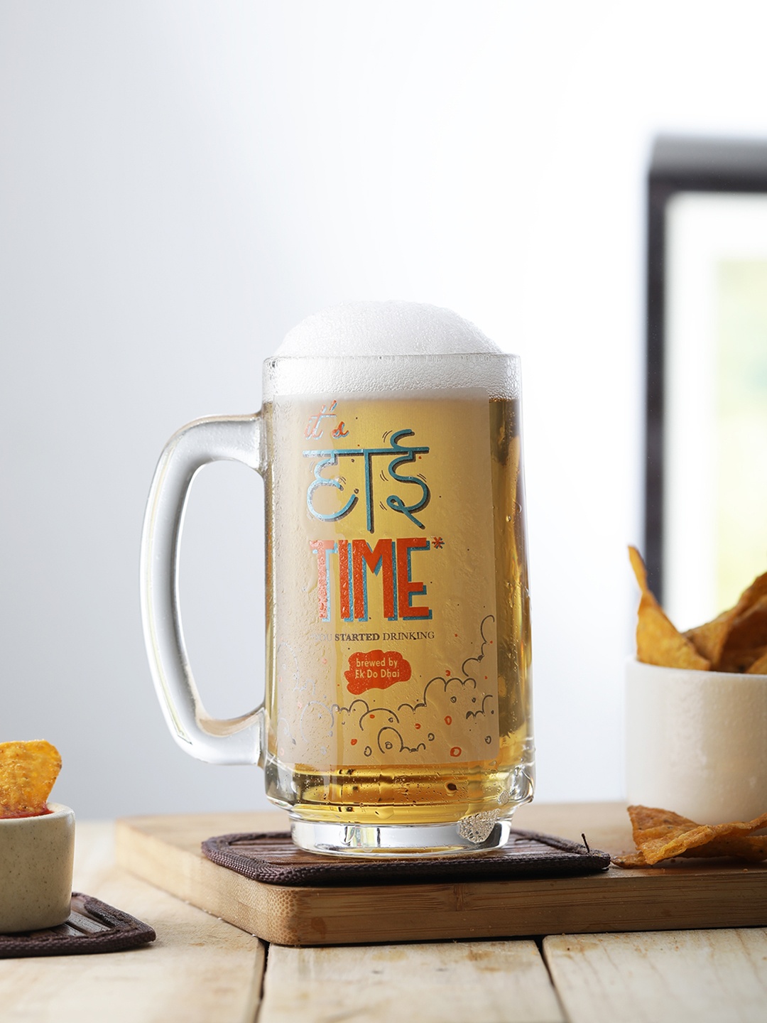 

EK DO DHAI IT'S HIGH TIME Beer Mug 357 ml, Multi