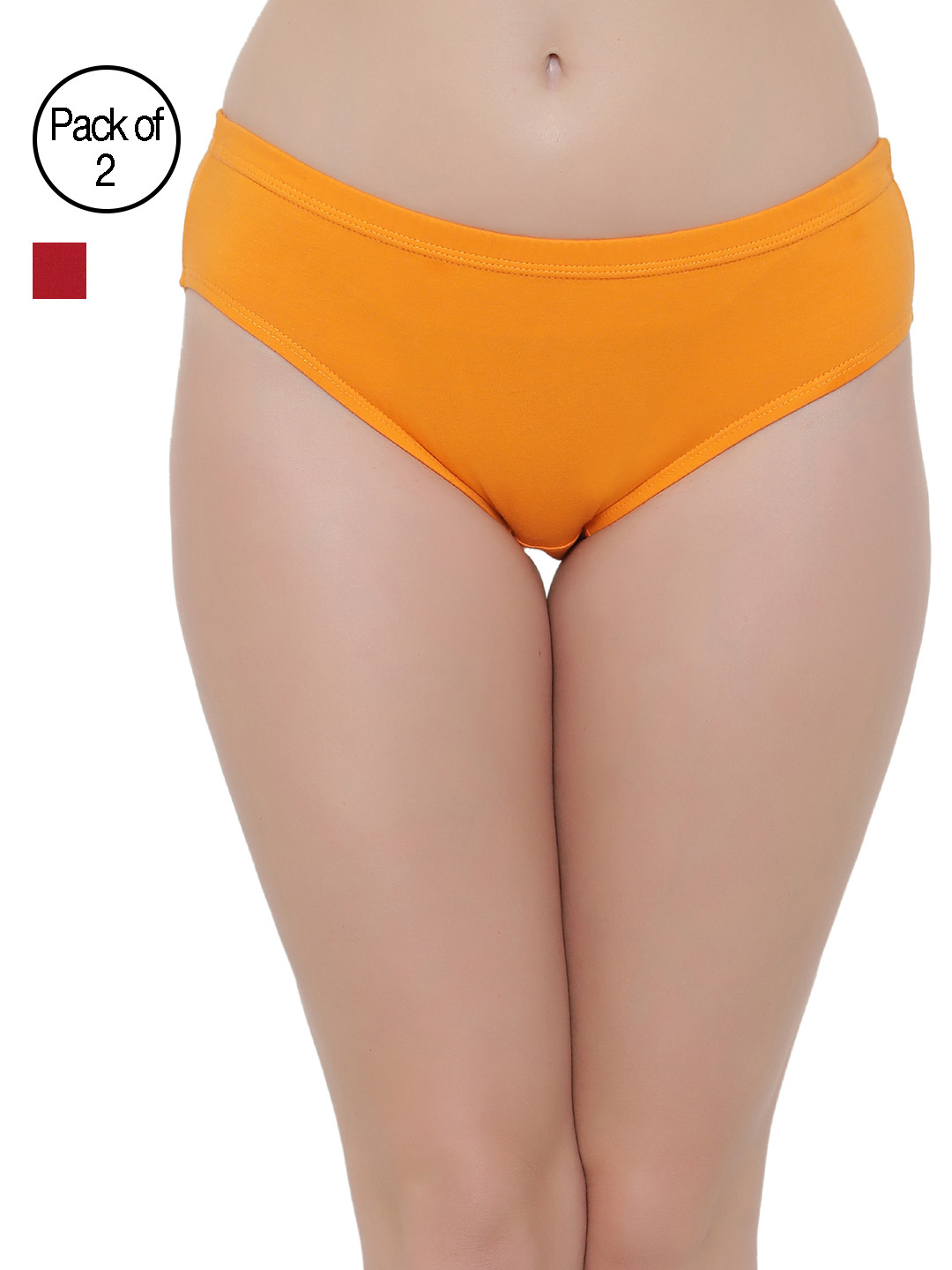 

Clovia Women Pack of 2 Briefs COMPNC353XL, Red