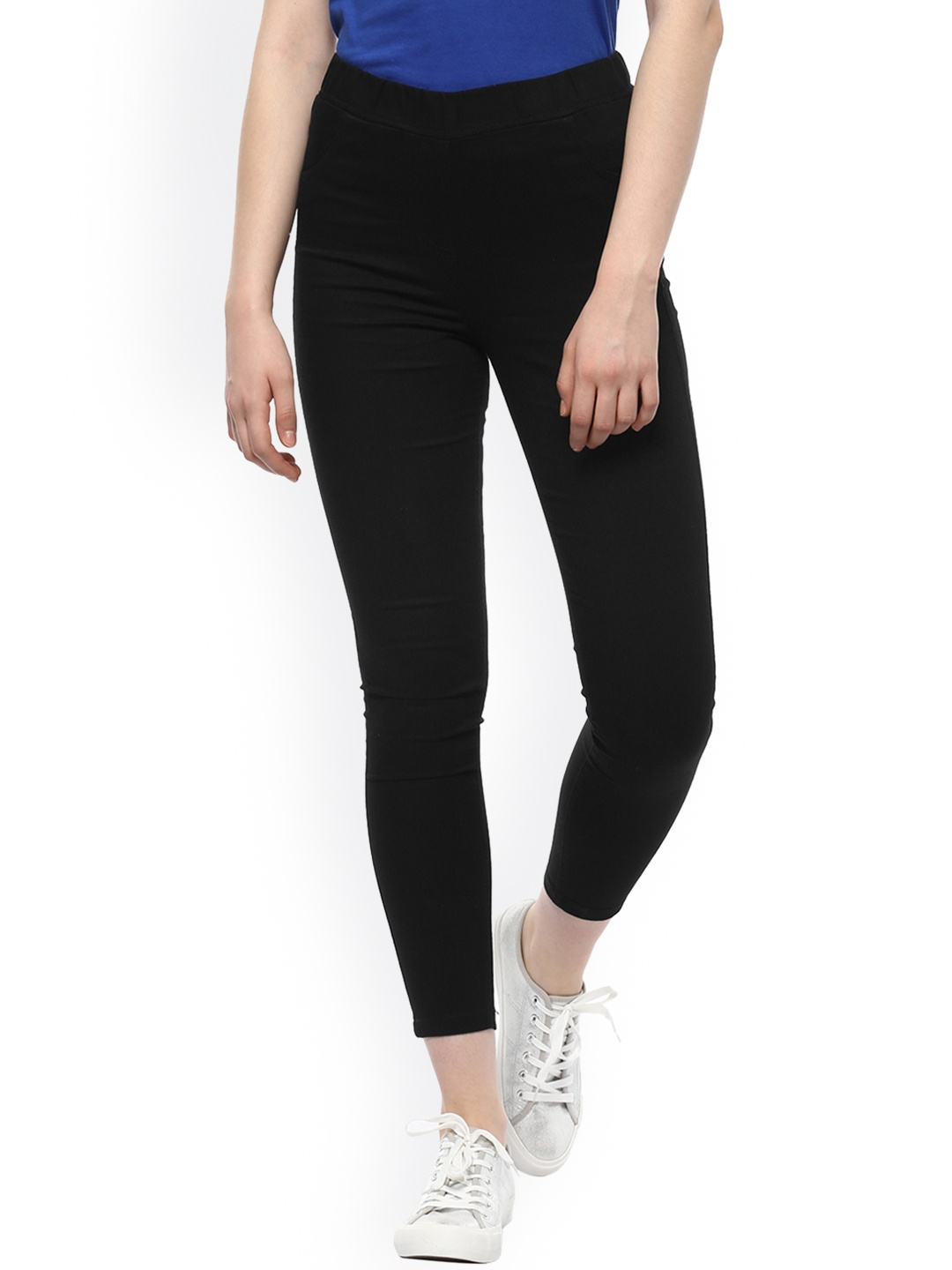 

People Women Black Ankle-Length Leggings