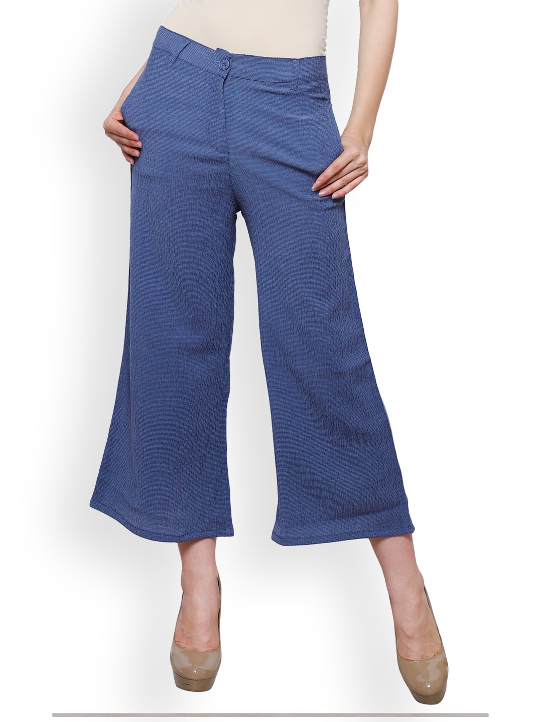 

Westwood Women Blue Loose Fit Solid Culottes