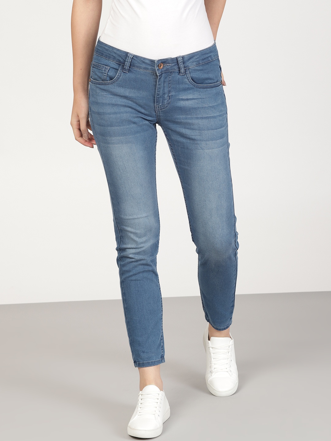 

ether Women Blue Skinny Fit Mid-Rise Clean Look Stretchable Jeans