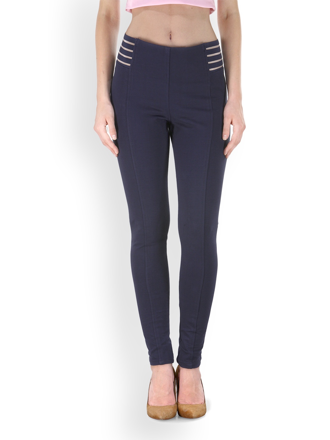 

Westwood Navy Blue Solid Jeggings