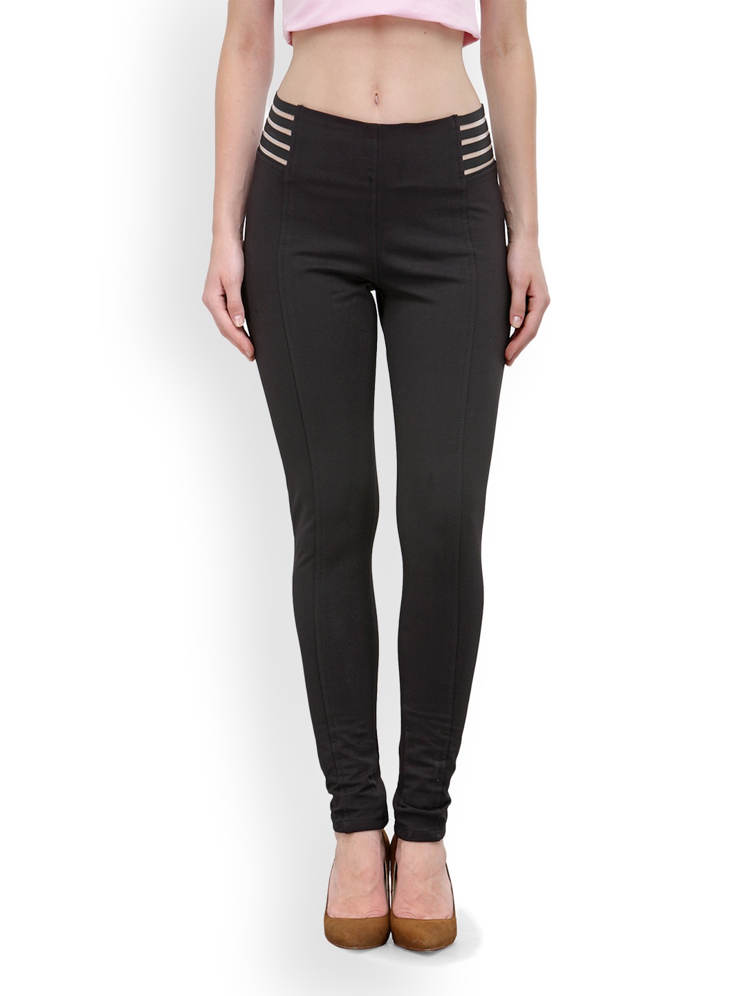 

Westwood Women Black Solid Jeggings