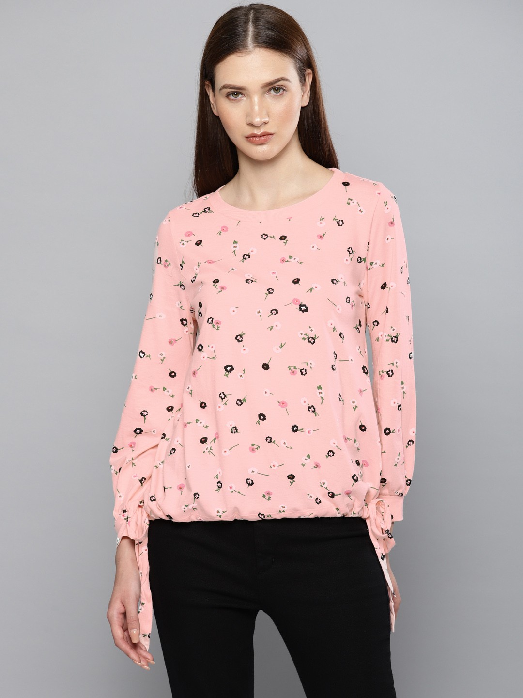 

Chemistry Women Pink Printed Pure Cotton Top