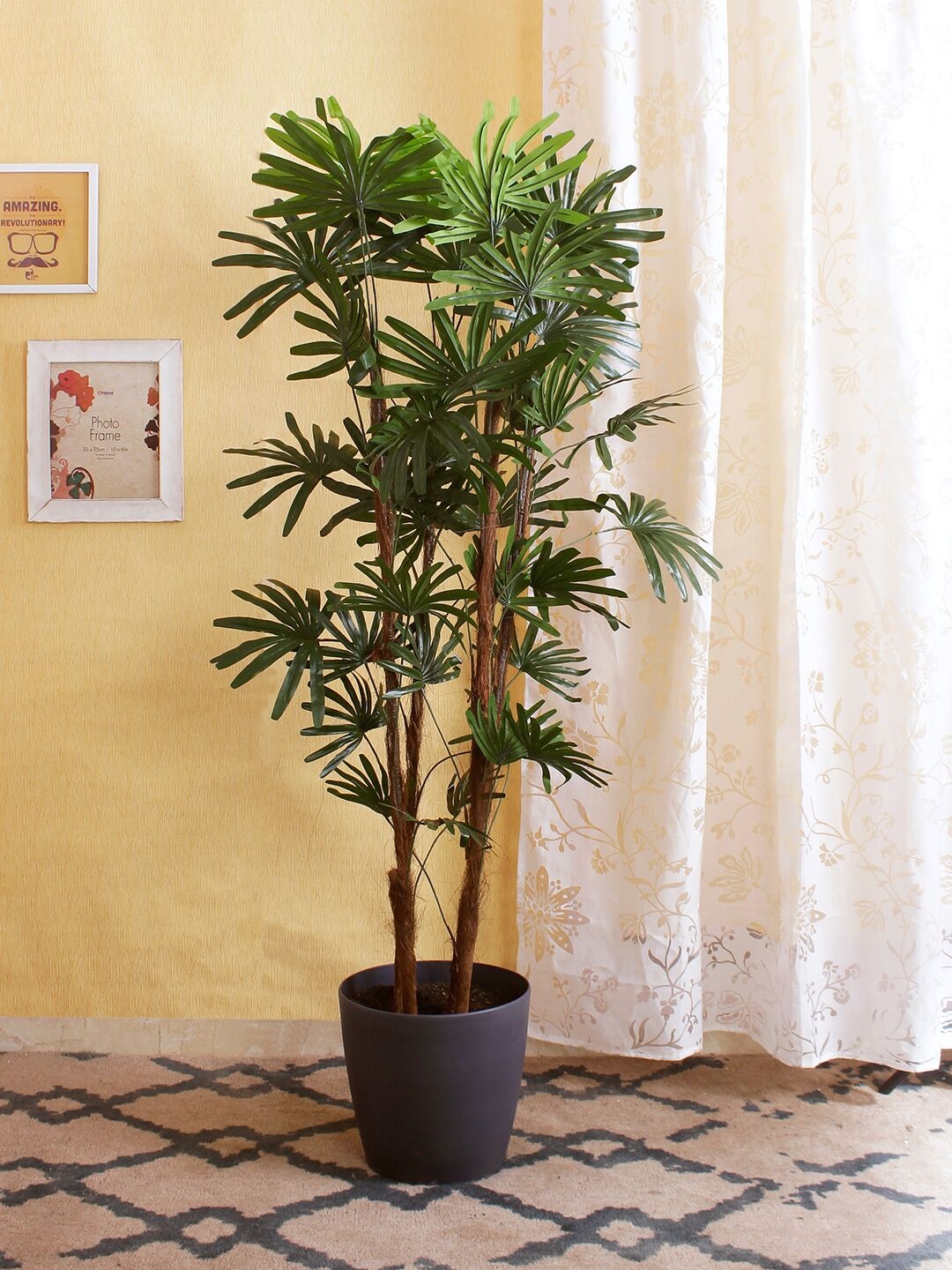 

Fourwalls Green Artificial Rhapis Plant