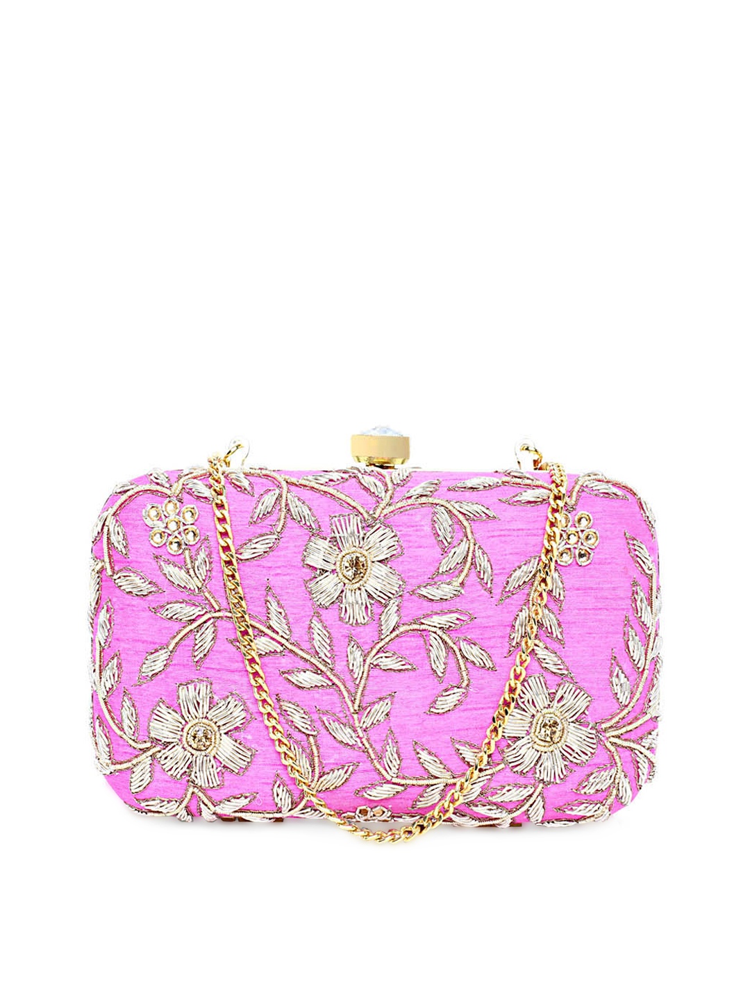 

Tarini Nirula Pink Embellished Box Clutch