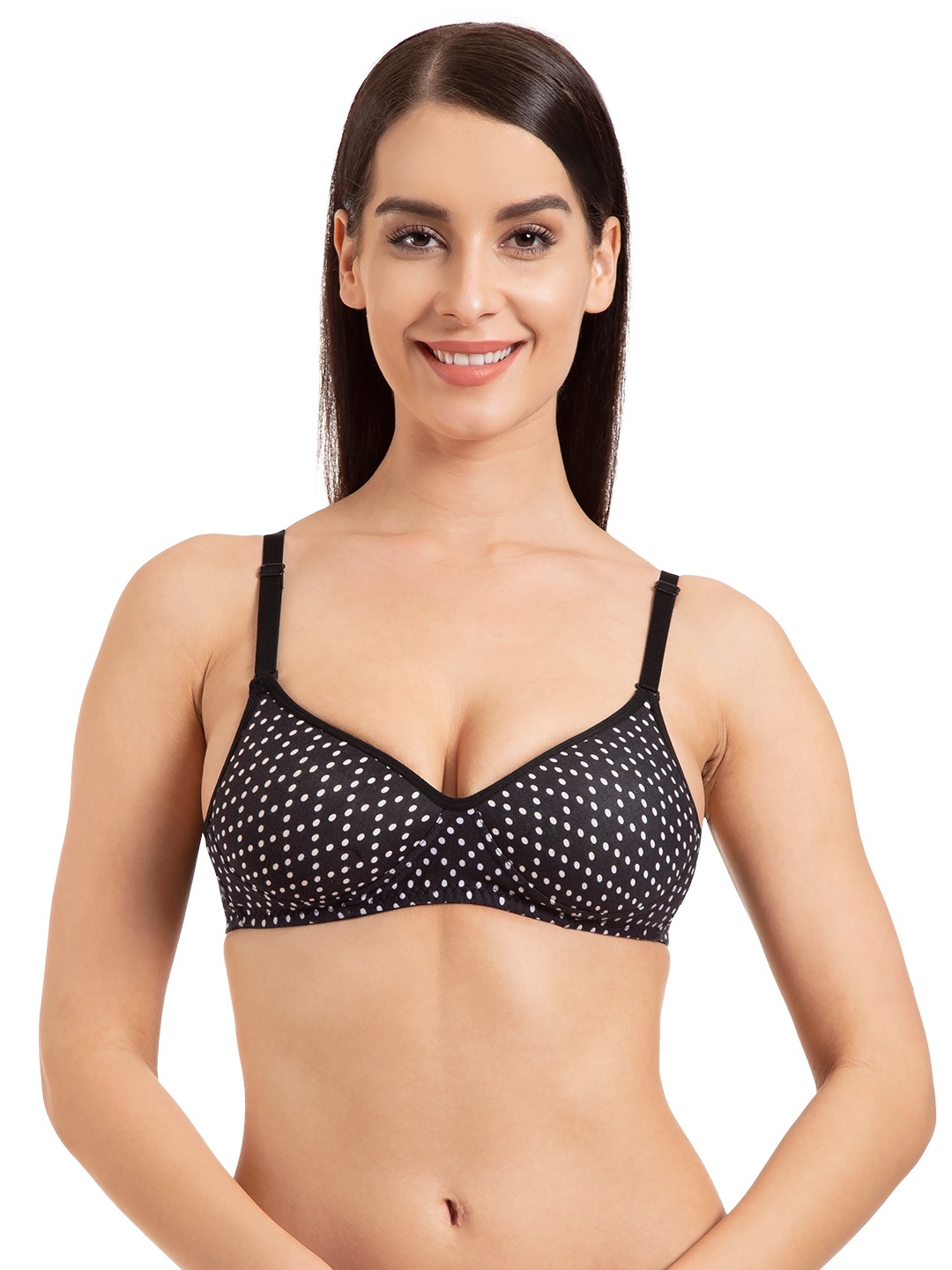 

Tweens Black Printed Non-Wired Lightly Padded T-shirt Bra TW13119PR