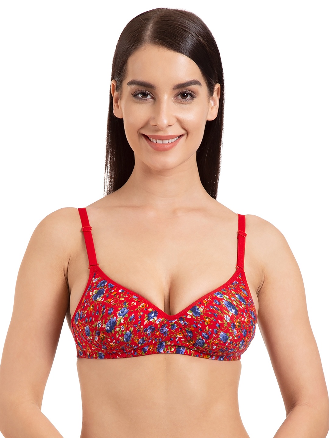 

Tweens Red Printed Non-Wired Lightly Padded T-shirt Bra TW13122PR