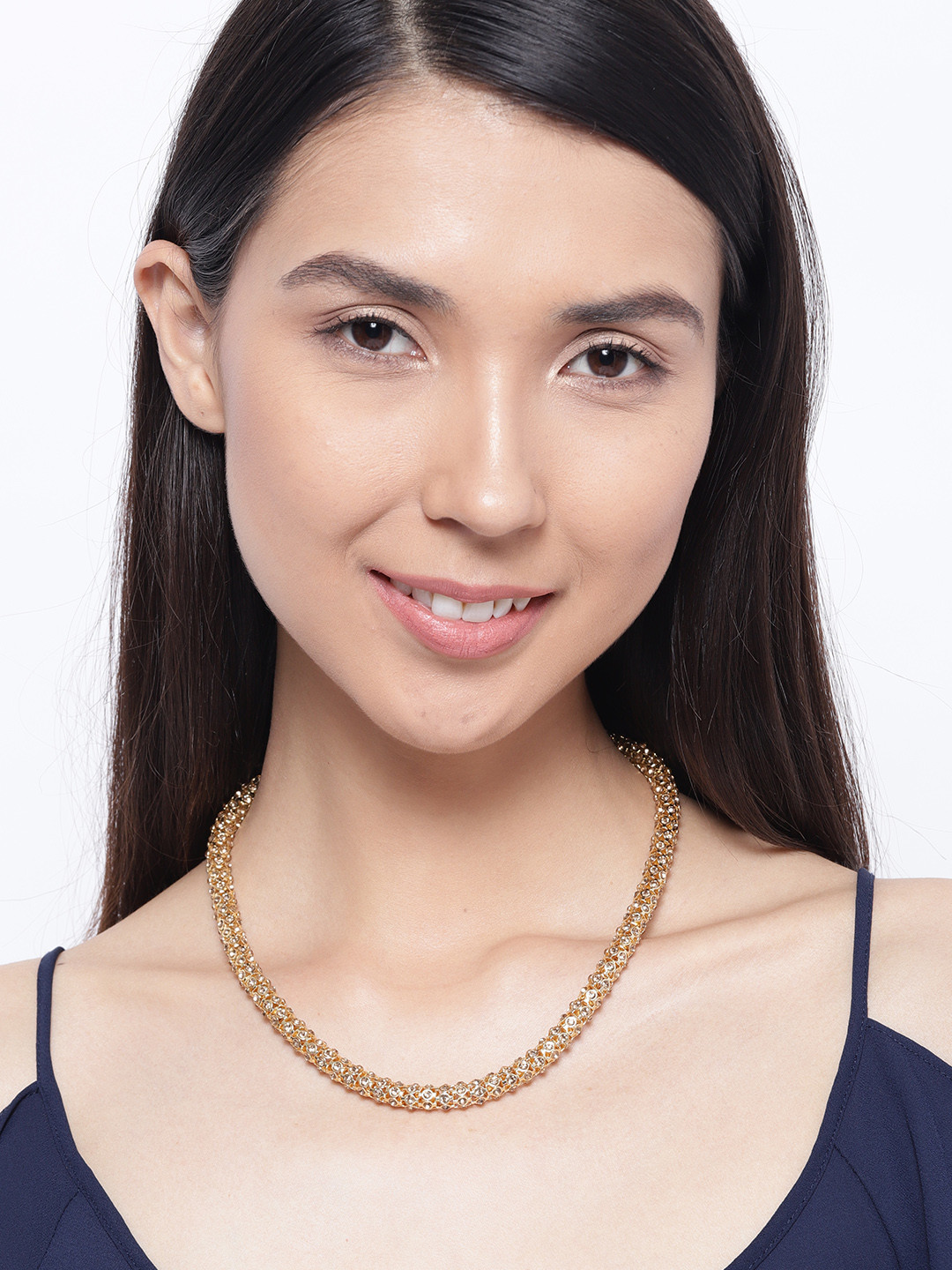 

Priyaasi Gold-Plated Stone-Studded Handcrafted Necklace