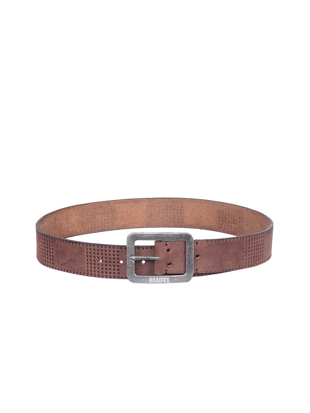 

Justanned Men Brown Textured Belt