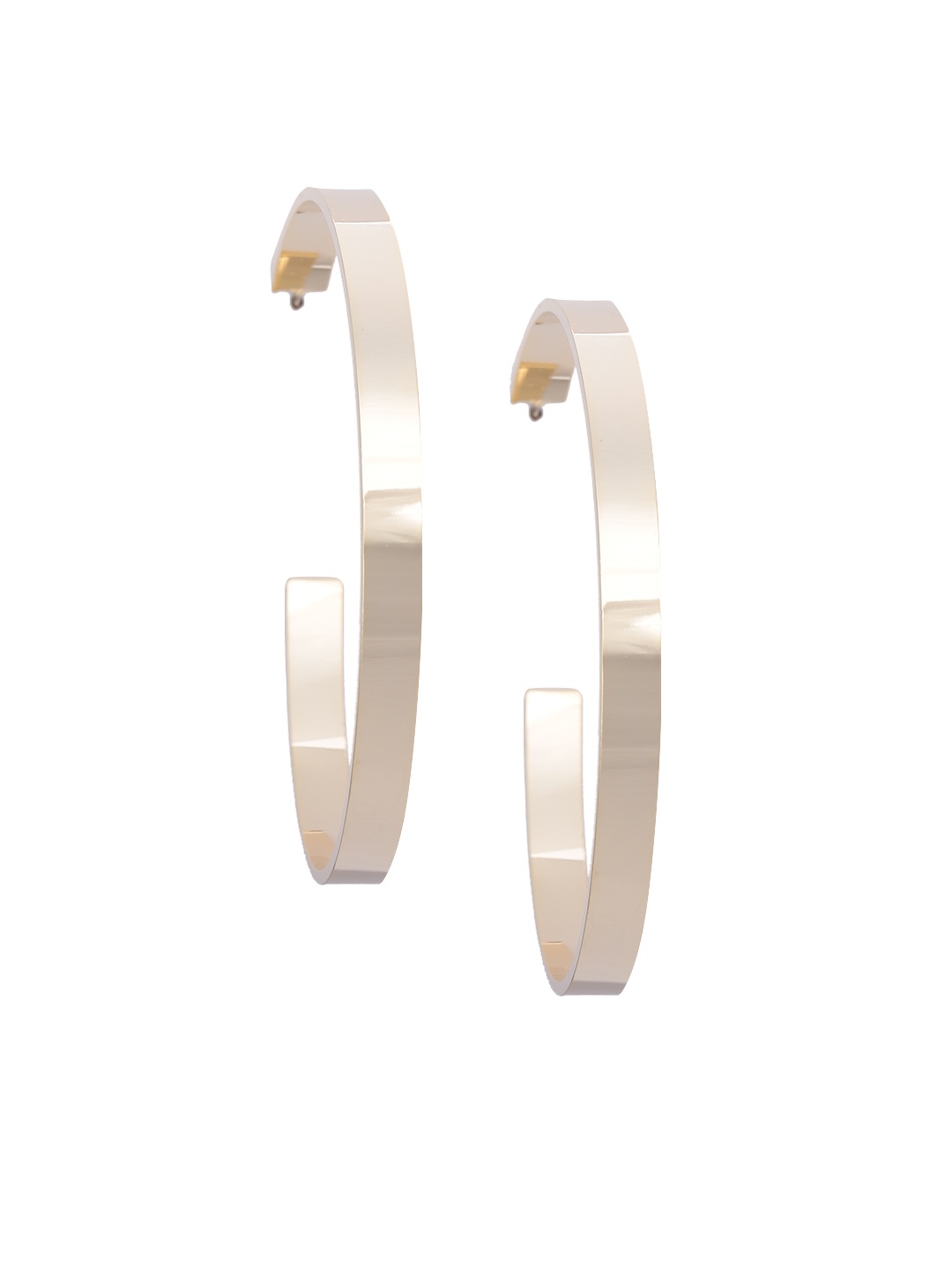 

Jewels Galaxy Gold-Plated Contemporary Half Hoop Earrings