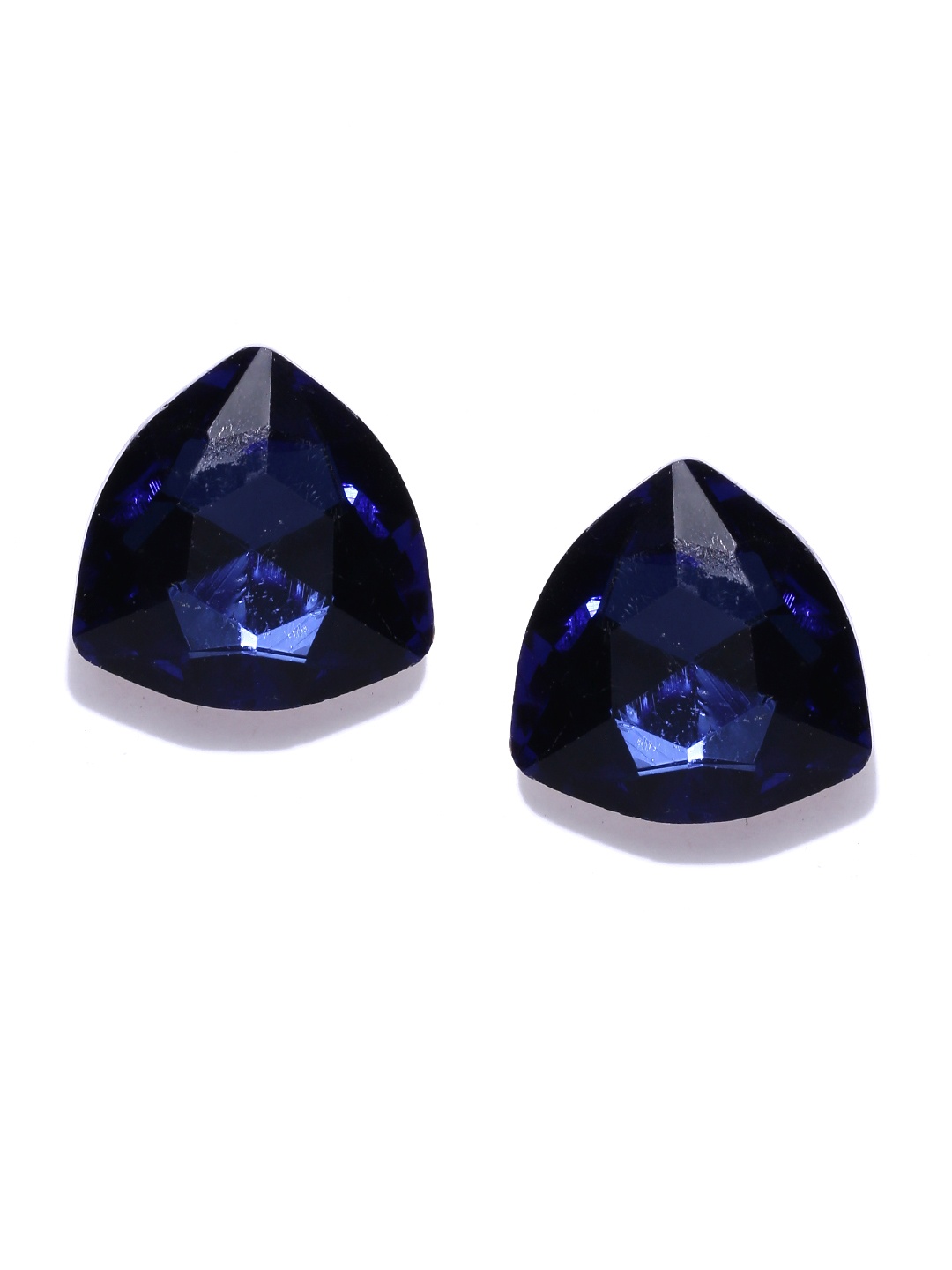 

Jewels Galaxy Navy Blue Gold-Plated Contemporary Stone Studs