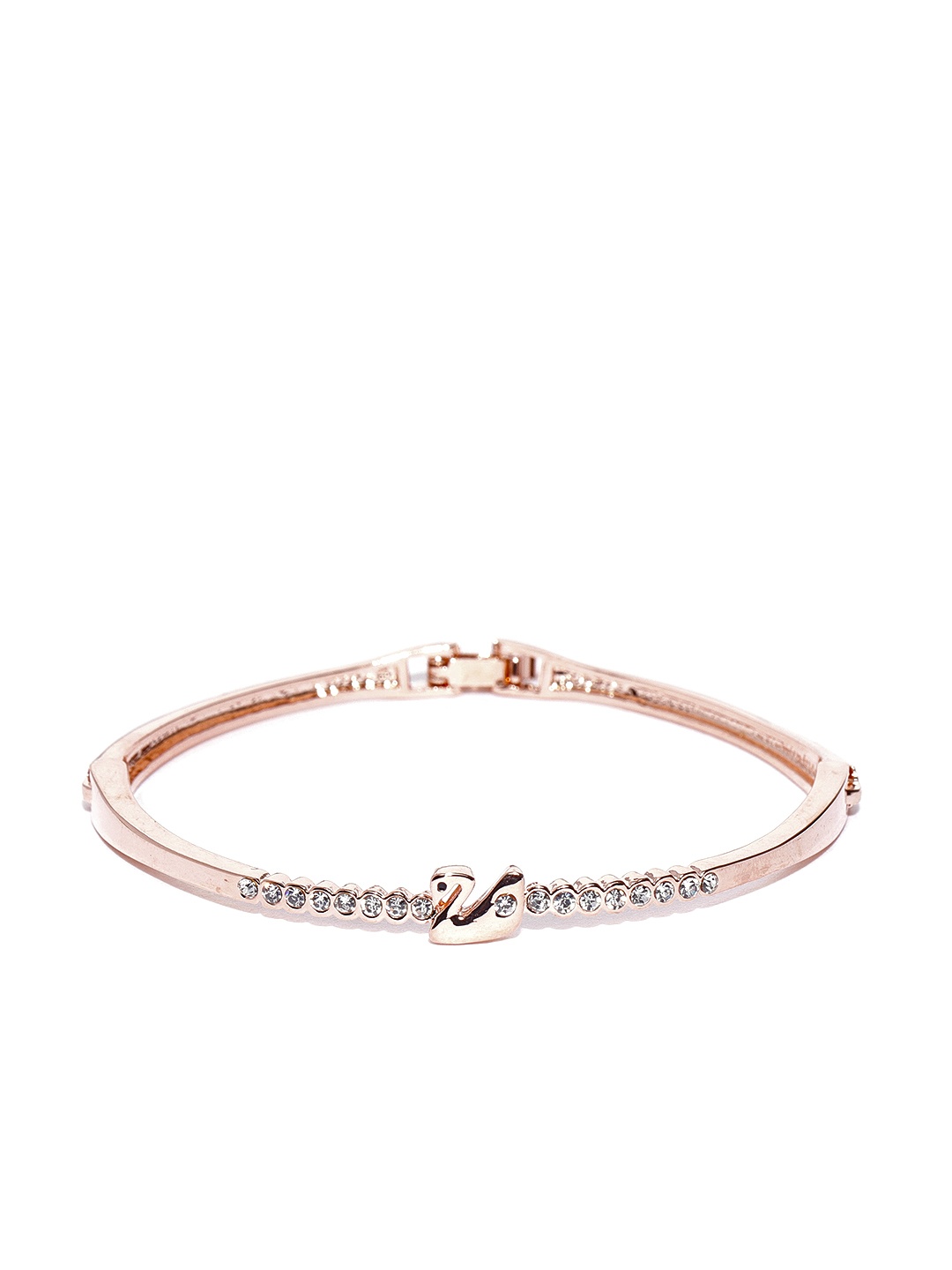 

Jewels Galaxy Rose Gold-Plated Handcrafted Bangle-Style Bracelet