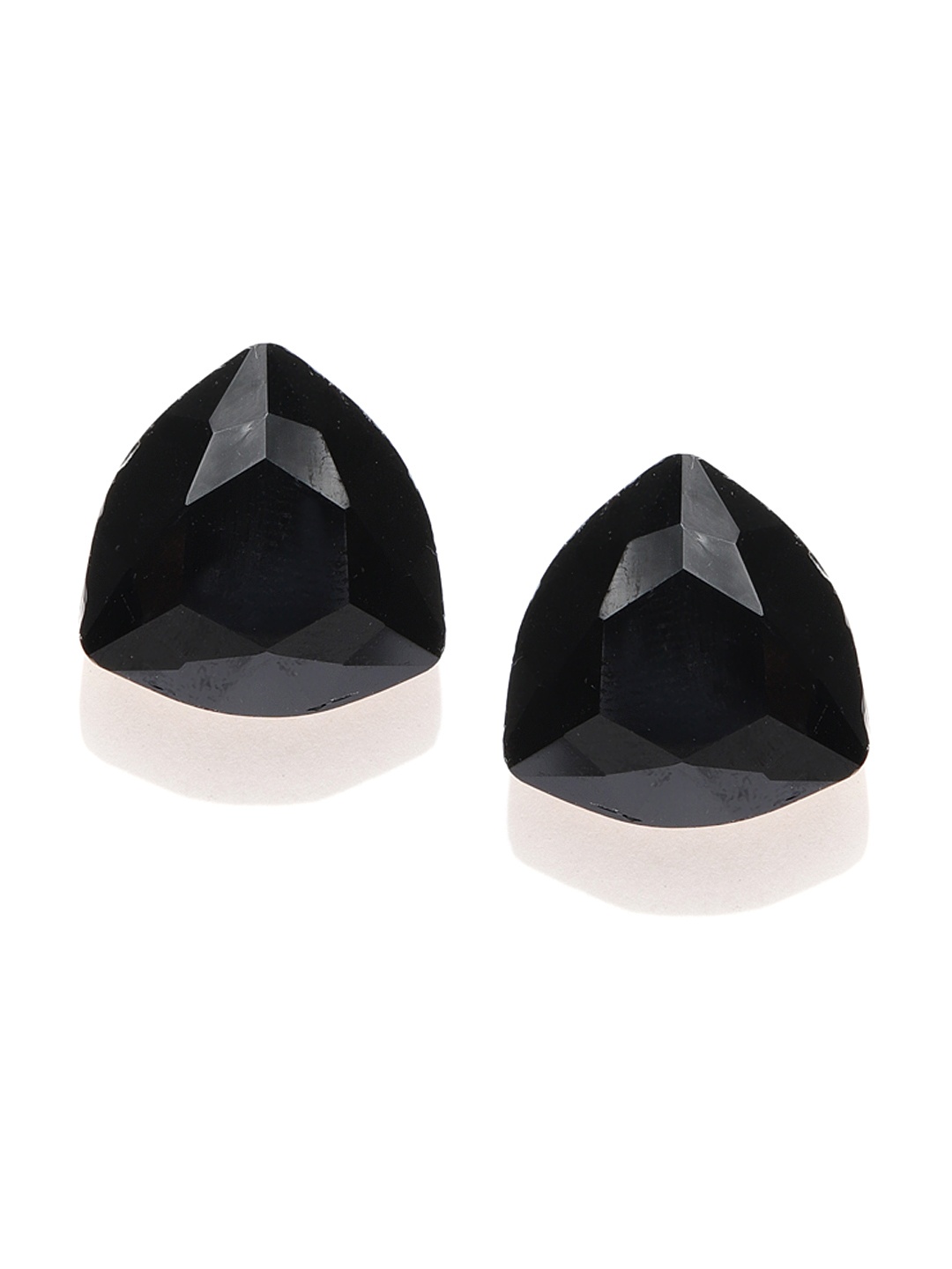 

Jewels Galaxy Black Gold-Plated Triangular Studs