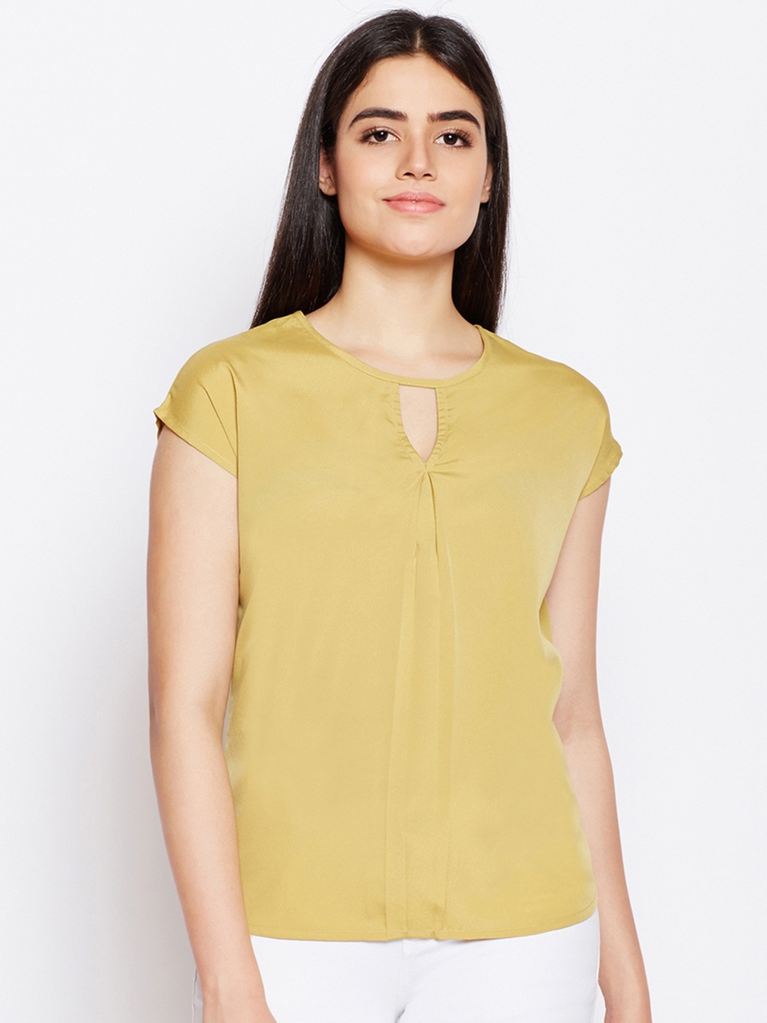 

WISSTLER Women Mustard Solid Top