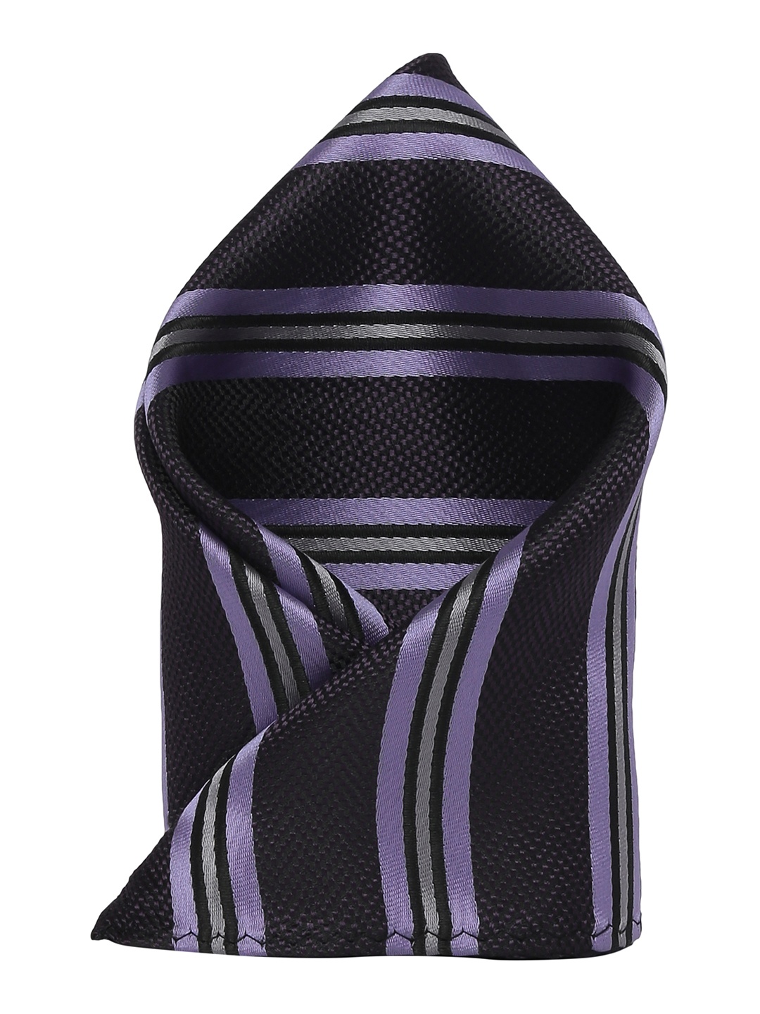 

Alvaro Castagnino Men's Purple & Black Striped Pocket Square
