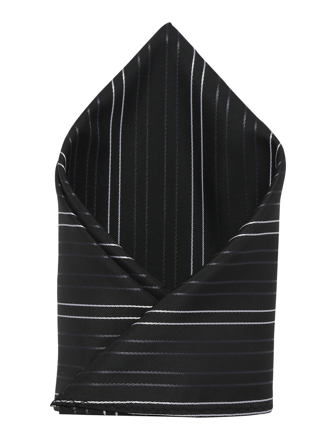 

Alvaro Castagnino Men's Black & White Striped Pocket Square
