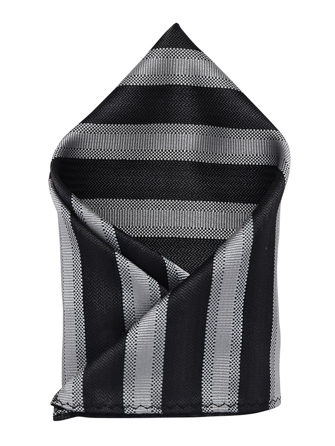

Alvaro Castagnino Men's Grey & Black Colourblocked Pocket Square